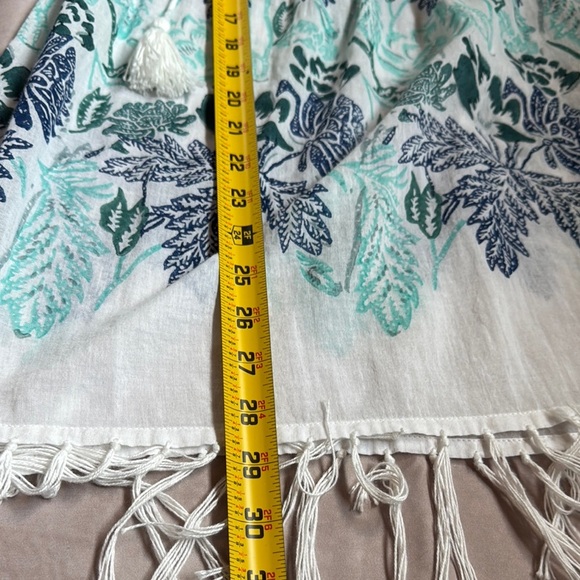 Roller Rabbit Serafina Floral Tunic Dress Womens Medium Fringe Hem Lightweight - Picture 12 of 12